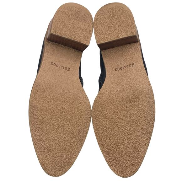 Soludos Women’s Venetian Black Leather Ankle Boots Size US 8.5 - Picture 9 of 10